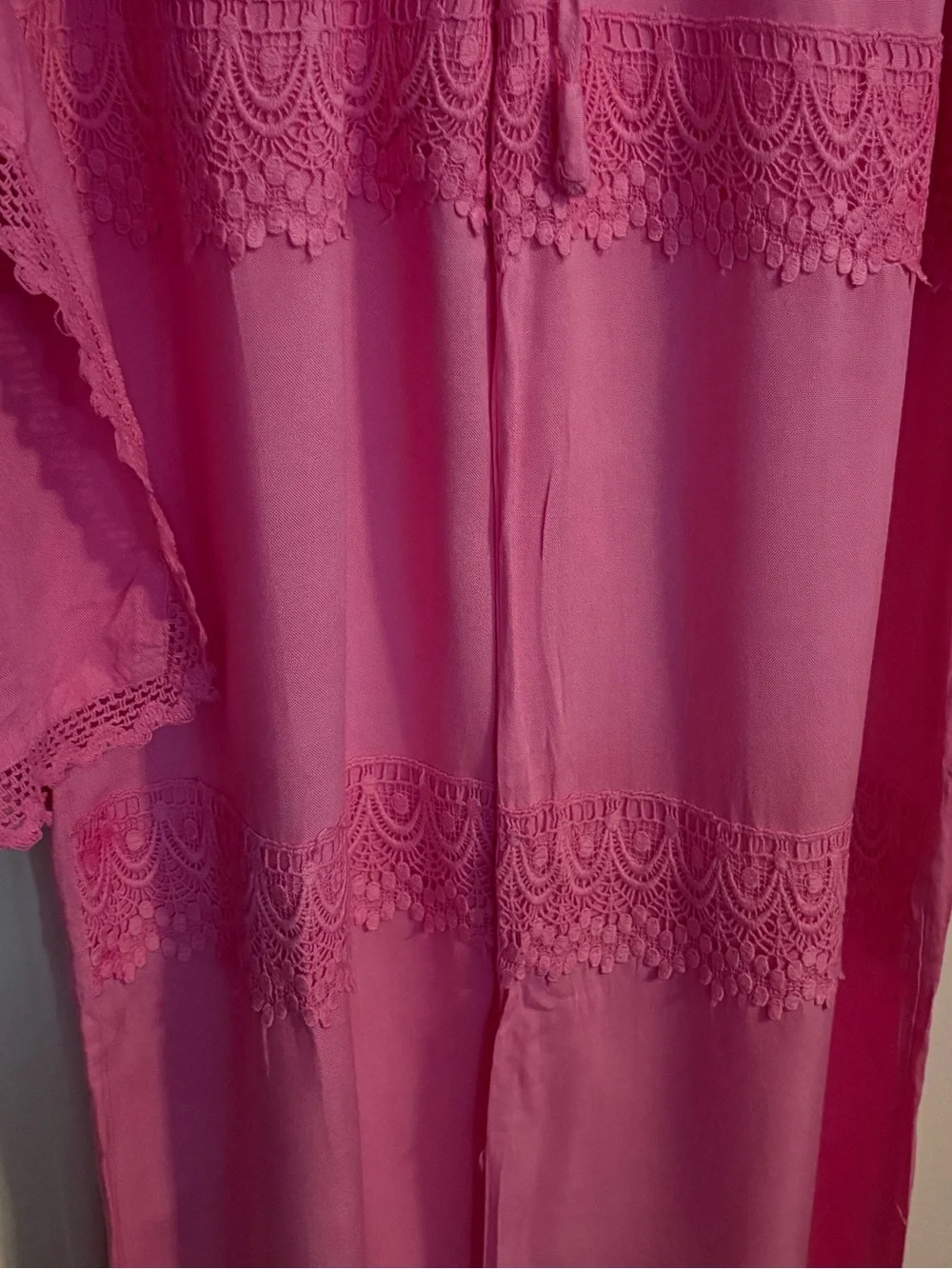 Fuchsia Embroidered Tunic & Wide Leg Pant Set - Picture 10 of 14